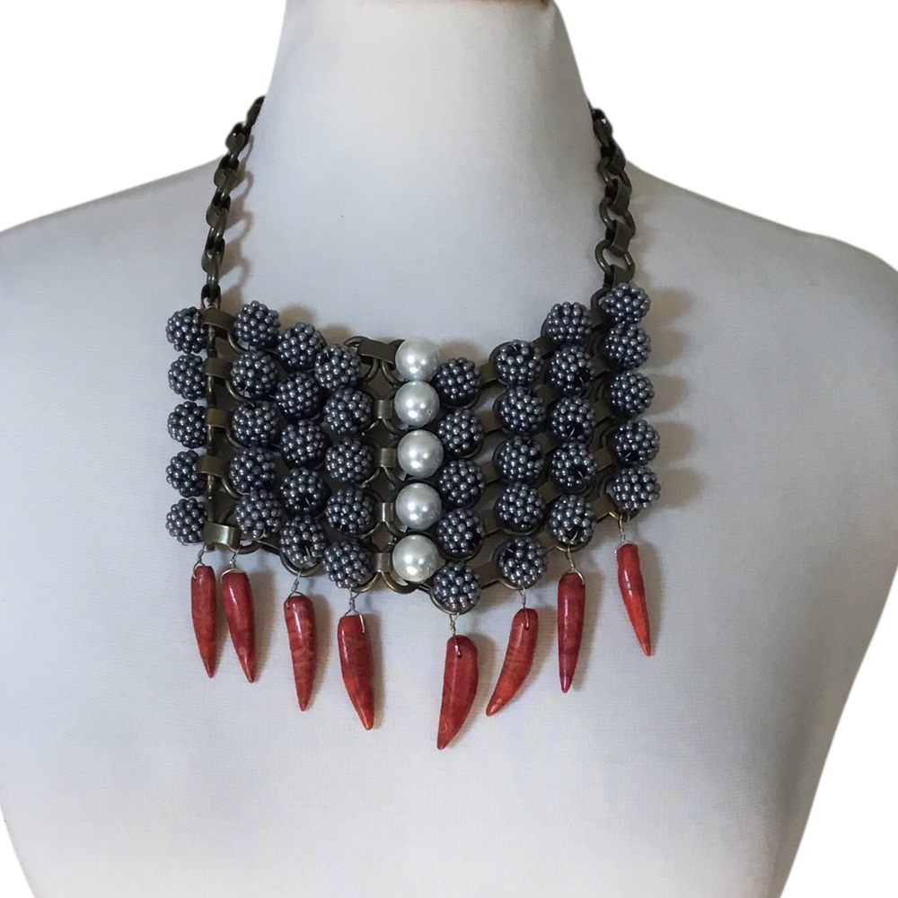 RARE DANNIJO Statement Bib Necklace FLAWED